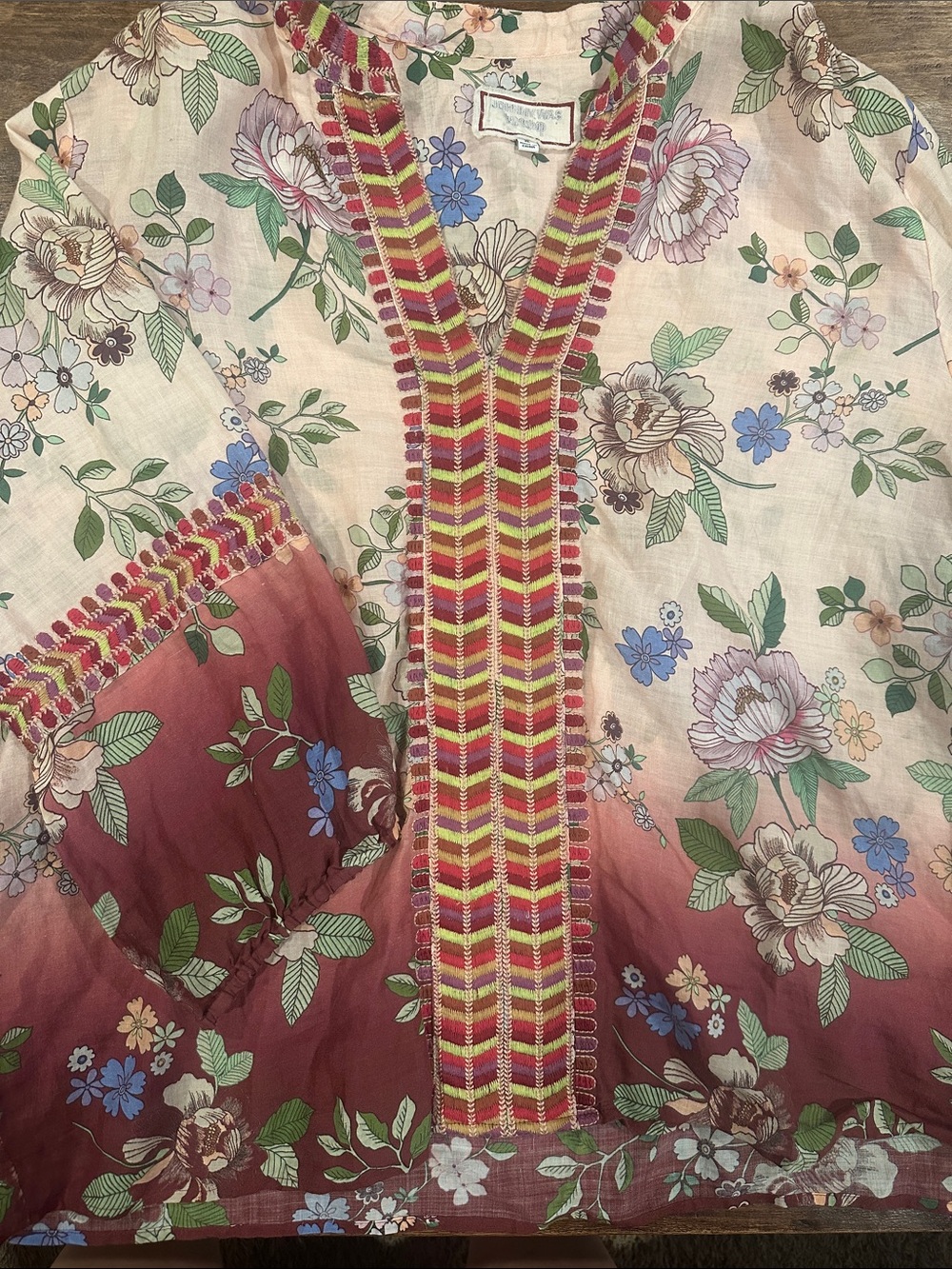 Johnny Was Floral & Embroidered Tunic